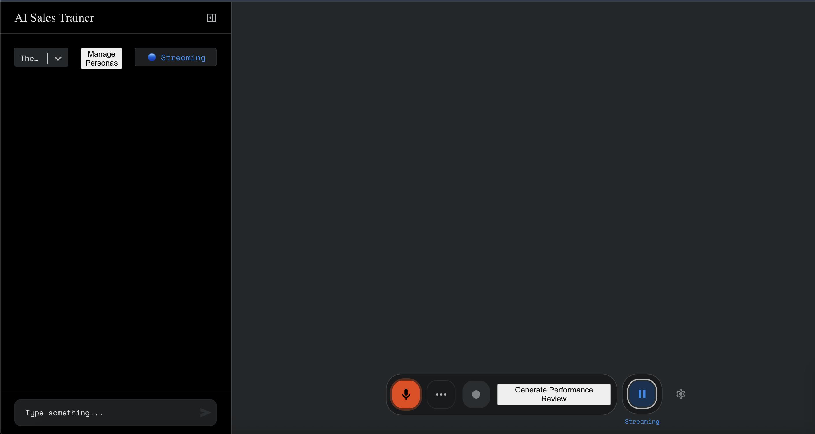 AI voice training dashboard showing real-time conversation flow with emotion indicators, performance metrics, and interactive feedback panel